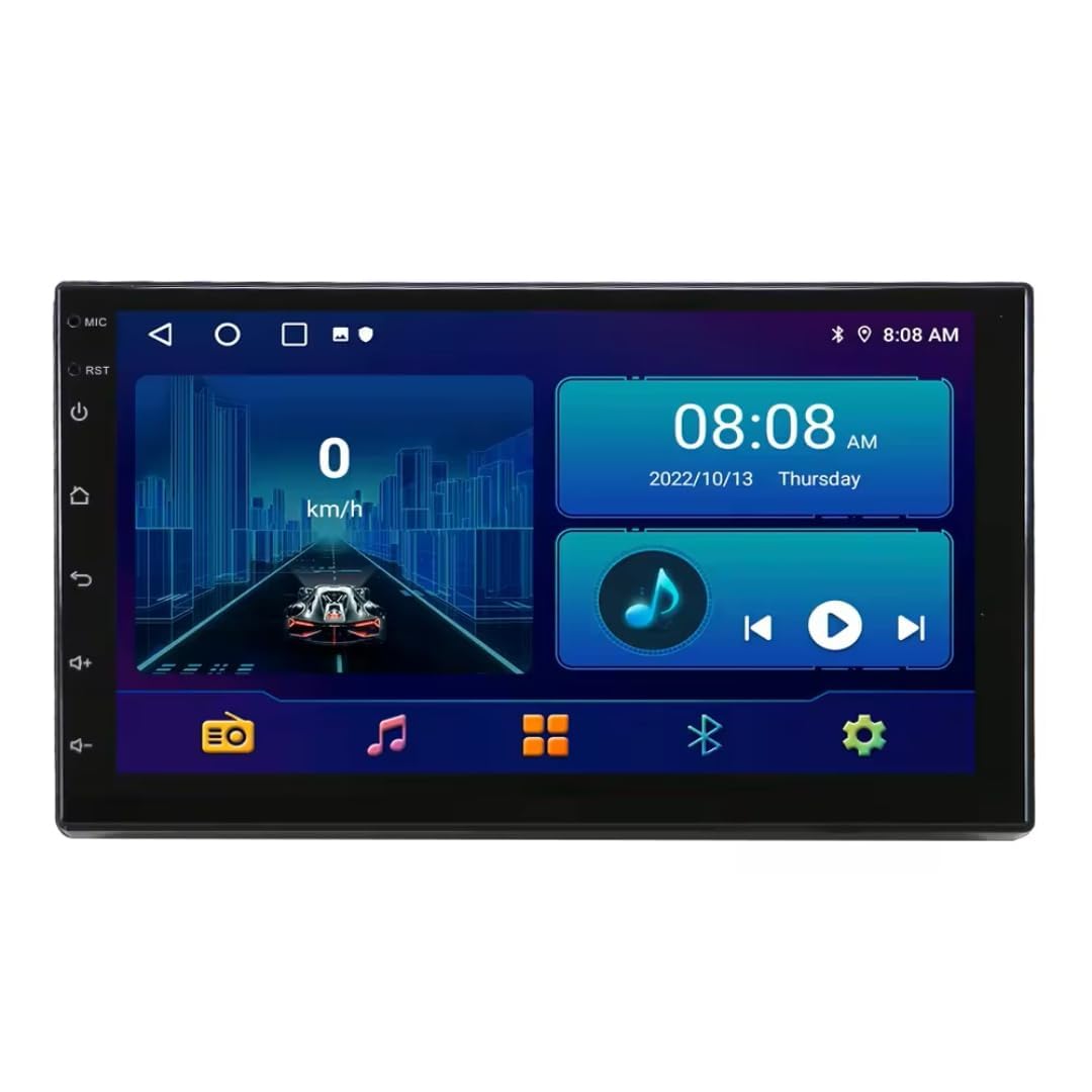 KUDOSS J Sound 9inch 4+64GB IPSFull Touch Screen Android Car Radio Audio Video Stereo Player for Double Din Radio with Android Auto 4G&WiFi DSP FM&AM BT MirrorLink Split Screen GPS Navigation.
