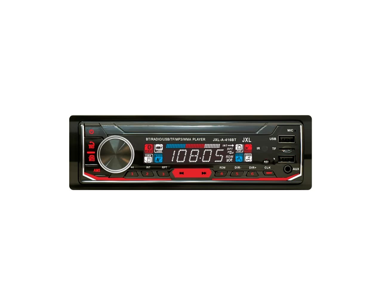 JXL-416BT Car Stereo 220W Universal Fit Single Din Mp3 Car Stereo with Dual USB Ports/Bluetooth/Hands Free Calling/FM/AUX Input/SD Card Slot & Remote Control