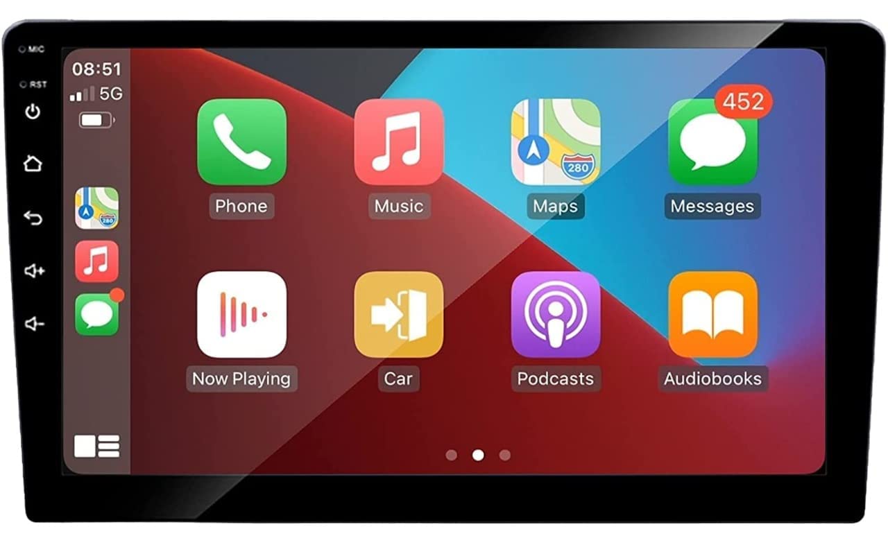 AUTO SNAP 9 Inch HD 1280 Android Display Double Din Stereo Player 15 Android Auto Wireless Car Play Gorilla Glass IPS Display Car Stereo 4GB RAM 32GB ROM