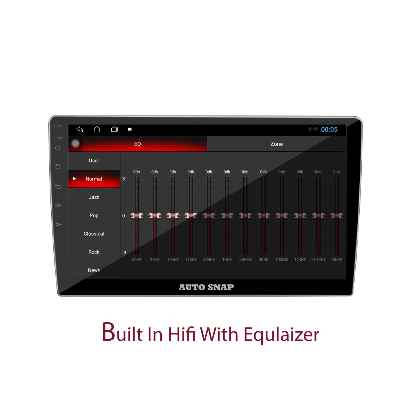 AUTO SNAP 9 Inch HD Android Double Din Stereo Player 14 Android Version Gorilla Glass IPS Display Car Stereo Touch Screen Flashing 2GB RAM 32GB ROM for All Cars