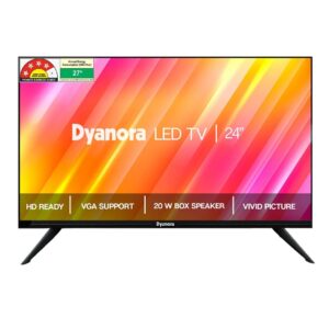 Dyanora 60cm (24 Inches) HD Ready Non Smart LED TV with A+ Grade Panel, Noise Reduction, Dynamic Picture, Cinema Zoom, Powerful 20W Box Speakers LED TV DY-LD24H0N (Black) (2021 Model)
