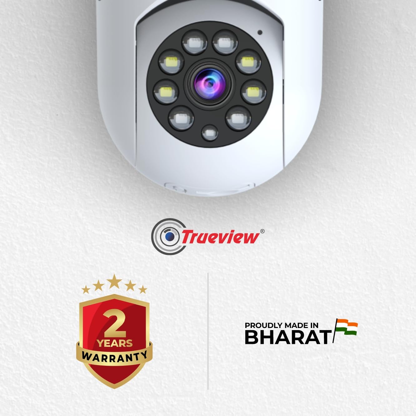 Trueview 2MP Smart CCTV Wi-fi Home Security Camera with Pan Tilt 360° View, 2 Way Talk (2MP Dual Light Smart Camera)