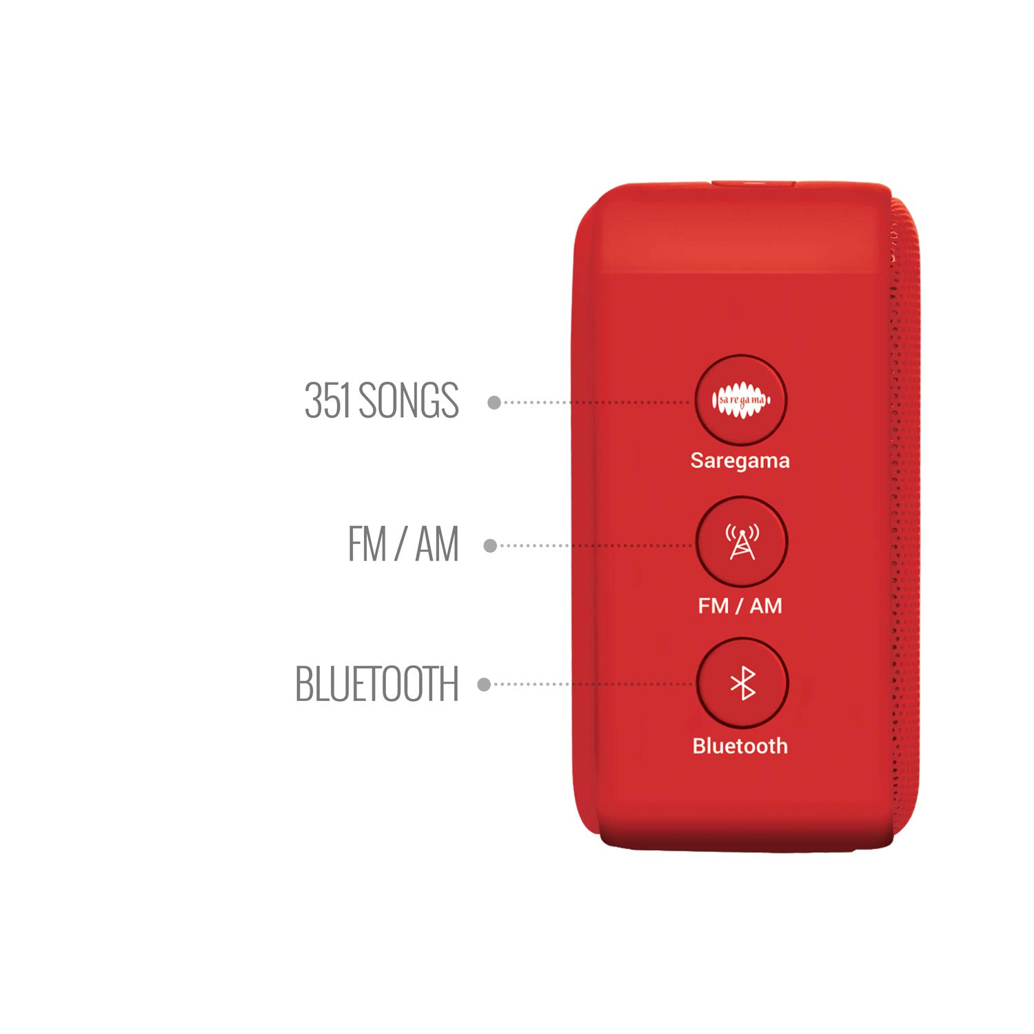 Saregama Carvaan Mini 2.0 Marathi (Sadabahar Gaani) - Music Player with Bluetooth/FM/AM/AUX (Sunset Red)
