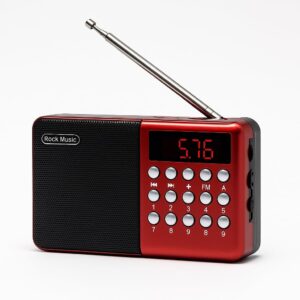 Fire Turtle Pocket Blast FM Radio with Bluetooth Speaker with Powerful Sound,FM Recording, Antenna, 6w-12 Hours (USB Charging) and Number Pad (AUX, SD Card, USB Input) (FM Radio Speaker)