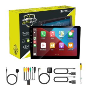 AUTO SNAP 9 Inch HD 1280 Android Display Double Din Stereo Player 15 Android Auto Wireless Car Play Gorilla Glass IPS Display Car Stereo 4GB RAM 32GB ROM