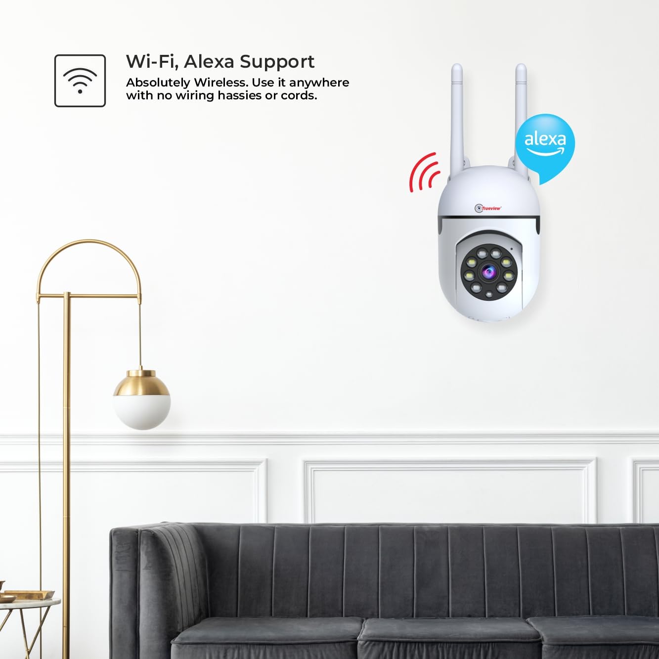 Trueview 2MP Smart CCTV Wi-fi Home Security Camera with Pan Tilt 360° View, 2 Way Talk (2MP Dual Light Smart Camera)