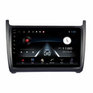 BASSOHOLIC 9" Android 10 Car Stereo for Volkswagen Polo | 2GB RAM 32GB ROM | Full HD Display, WiFi, GPS, Bluetooth, SWC | Frame & HD Reverse Camera Included | Coupler-to-Coupler Fit | 1-Year Warranty