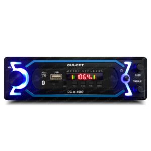 Dulcet DC-A-4009 Double IC High Power Universal Fit Mp3 Car Stereo with Bluetooth/USB/FM/AUX/MMC/Remote & Built-in Equalizer with Bass & Treble Control [Also, Includes a Free 3.5mm Premium Aux Cable]