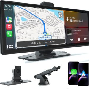 Cason Upgraded Carplay/Car Android System Touch Screen 10-Inch Android Car Stereo Infotainment System IPS LED Display Screen with Smart Voice Control,BT for All Vehicle