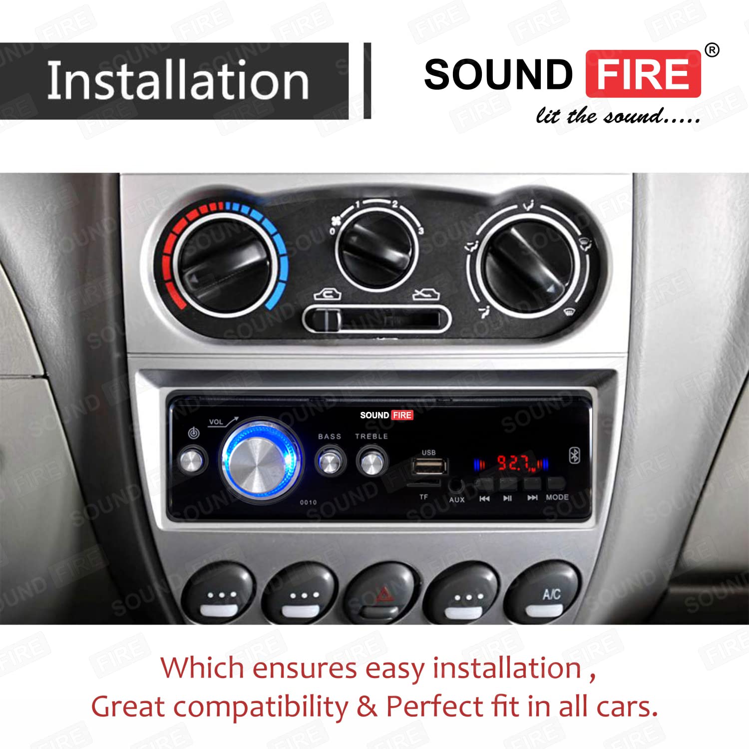 SOUND FIRE SF-0010 (Black) Bluetooth/USB/SD/AUX/FM/MP3 Car Stereo