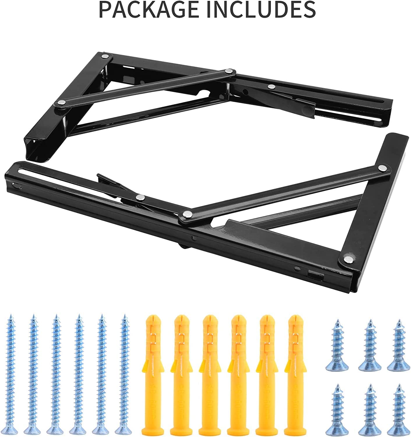 LIMBANI BROTHERS Folding Shelf Brackets Folding Shelf Brackets Heavy Duty Cold Rolled Steel Collapsible DIY Wall Mounted Shelf Bracket Space Saving for Table, Work Bench (20 cm)