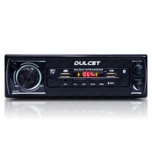 Dulcet DC-2020X Double IC High Power Universal Fit Mp3 Car Stereo with Dual USB/Bluetooth/FM/AU/Remote & Built-in Equalizer with Bass & Treble Control [Also, Includes a Free 3.5mm Premium Aux Cable]