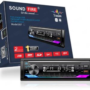 SOUND FIRE 007 Charge Pro+ Dual-USB/FM/SD/AUX/Bluetooth Wireless with Phone Caller Id Receiver Universal Car Stereo (Single Din)