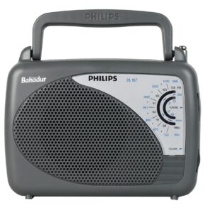 Philips DL167/94 Portable/Hand Carry Radio with MW/SW/FM Bands, Telescopic Aerial, 2xR20 Battery & Optional 3V DC Power, 4? Speaker Impedance, Tuning & Band Selection, Portable Radio Receiver