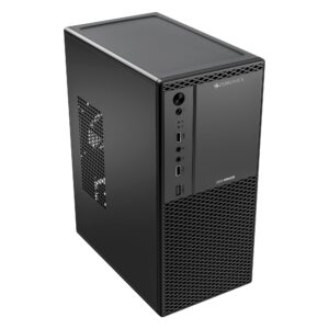 Zebronics Grace, Computer Chassis, Micro ATX/Mini ITX, USB x 2, Front Audio, Perforated Side Panel, Textured Front Panel, Top-Mounted PSU