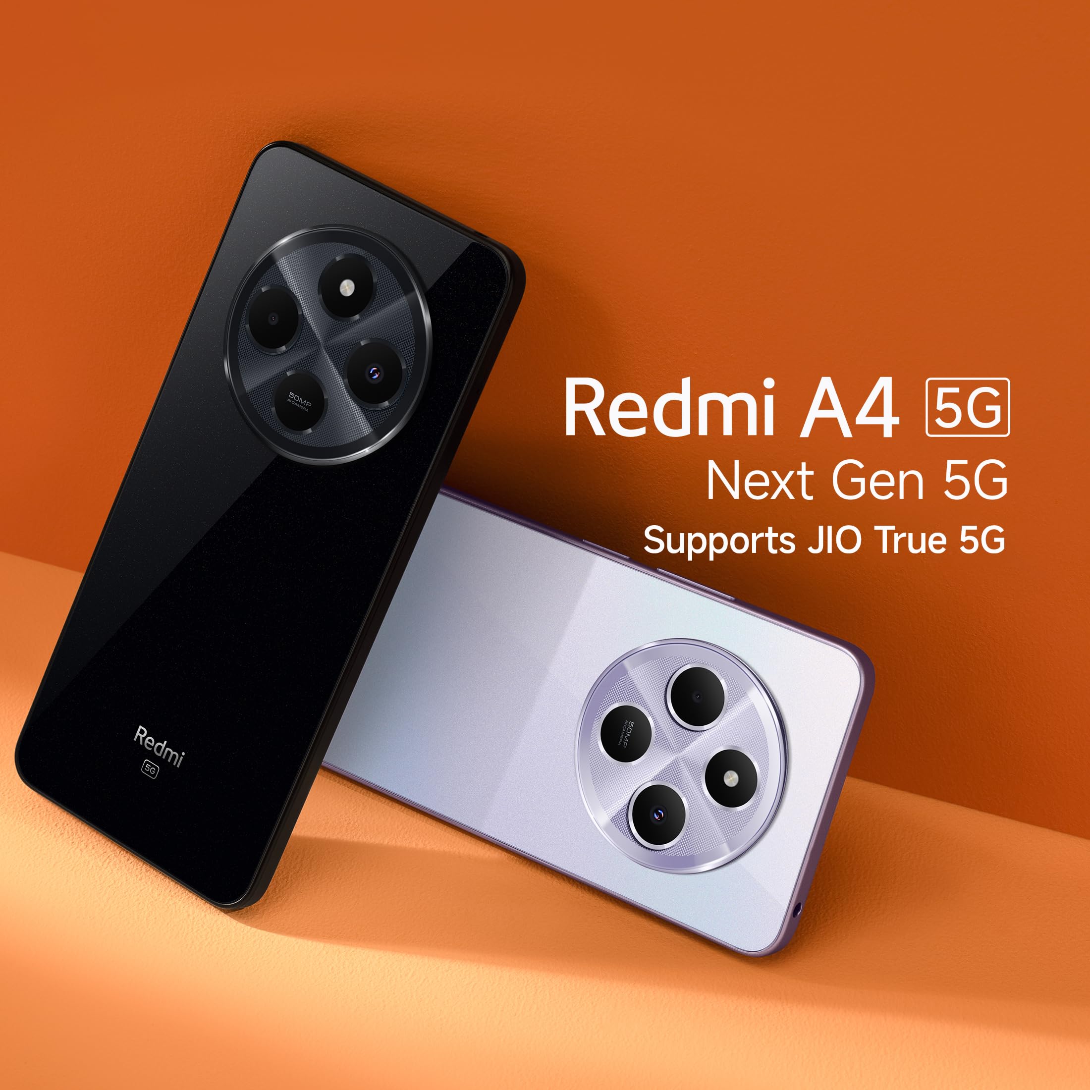 Redmi A4 5G (Starry Black, 4GB RAM, 128GB Storage) | Segment Largest 6.88in 120Hz | 50MP Dual Camera | 18W Fast Charging | Charger in The Box