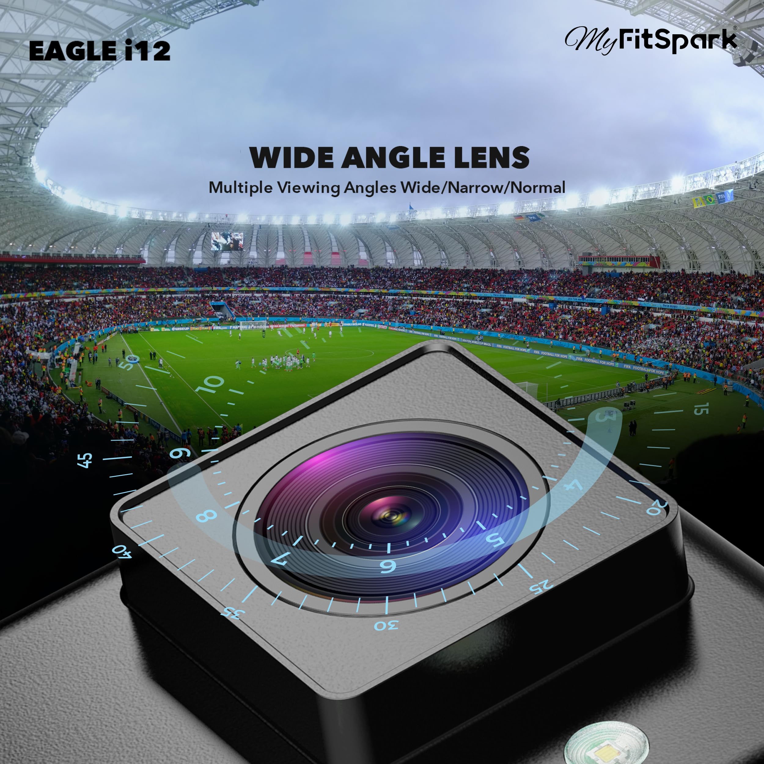 FitSpark Eagle i12 Real 4K WiFi Action Camera | 20MP Ultra HD Wide-Angle Lens | 1st-in-Class with Flashlight | EIS Stabilization | Wireless Remote | Full Accessories Kit Inside